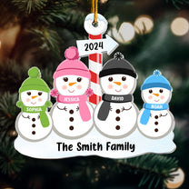 Snowman Family - Personalized Acrylic Ornament