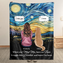 Snuggle This Blanket Memorial Gifts For Loss Of Pets Van Gogh Style - Personalized Blanket