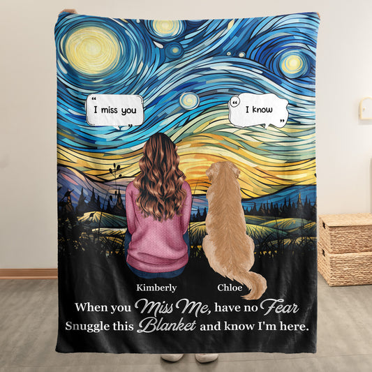 Snuggle This Blanket Memorial Gifts For Loss Of Pets Van Gogh Style - Personalized Blanket
