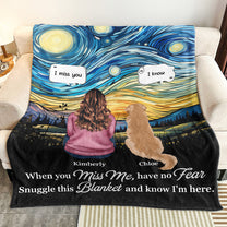 Snuggle This Blanket Memorial Gifts For Loss Of Pets Van Gogh Style - Personalized Blanket