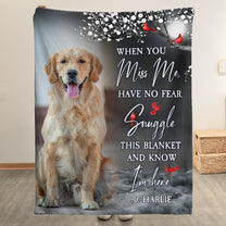 Snuggle This Blanket Memorial Pet Loss - Personalized Photo Blanket