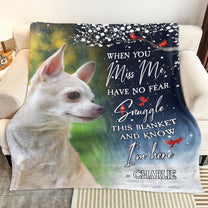 Snuggle This Blanket Memorial Pet Loss - Personalized Photo Blanket