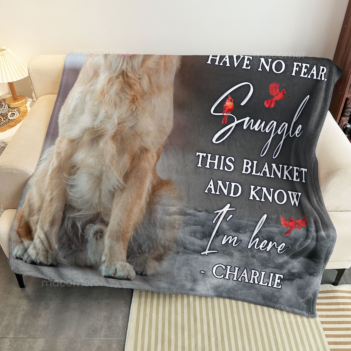 Snuggle This Blanket Memorial Pet Loss - Personalized Photo Blanket