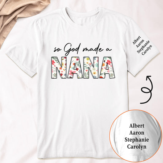 So God Made A Grandma - Personalized Shirt