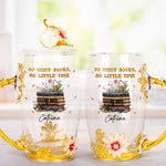 So Many Books, So Little Time - Personalized Enamel Flower Tea Cup