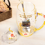 So Many Books, So Little Time - Personalized Enamel Flower Tea Cup