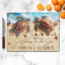 So Many In The Sea - Personalized Glass Cutting Board