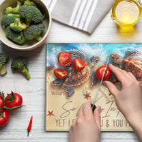 So Many In The Sea - Personalized Glass Cutting Board