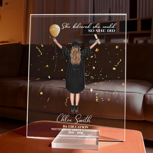 So She Did - Personalized Acrylic Plaque
