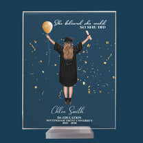 So She Did - Personalized Acrylic Plaque