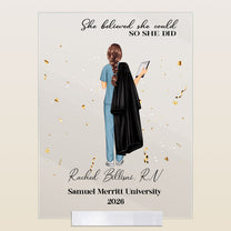 So She Did - Personalized Acrylic Plaque