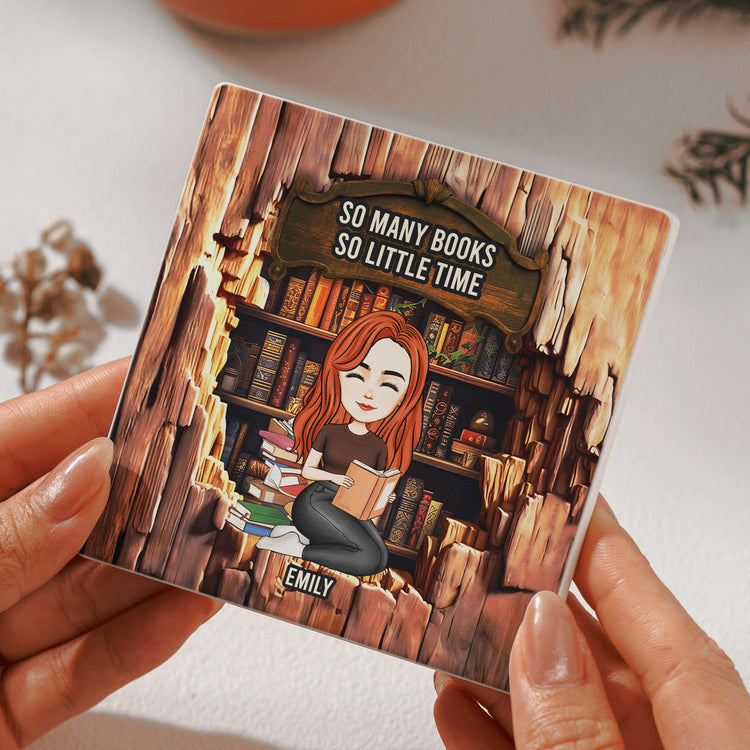 So-Many-Books-So-Little-Time.-Personalized-Coaster-7