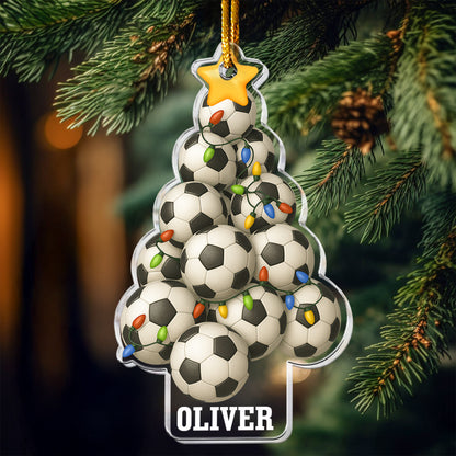 Soccer Christmas Tree - Personalized Acrylic Ornament