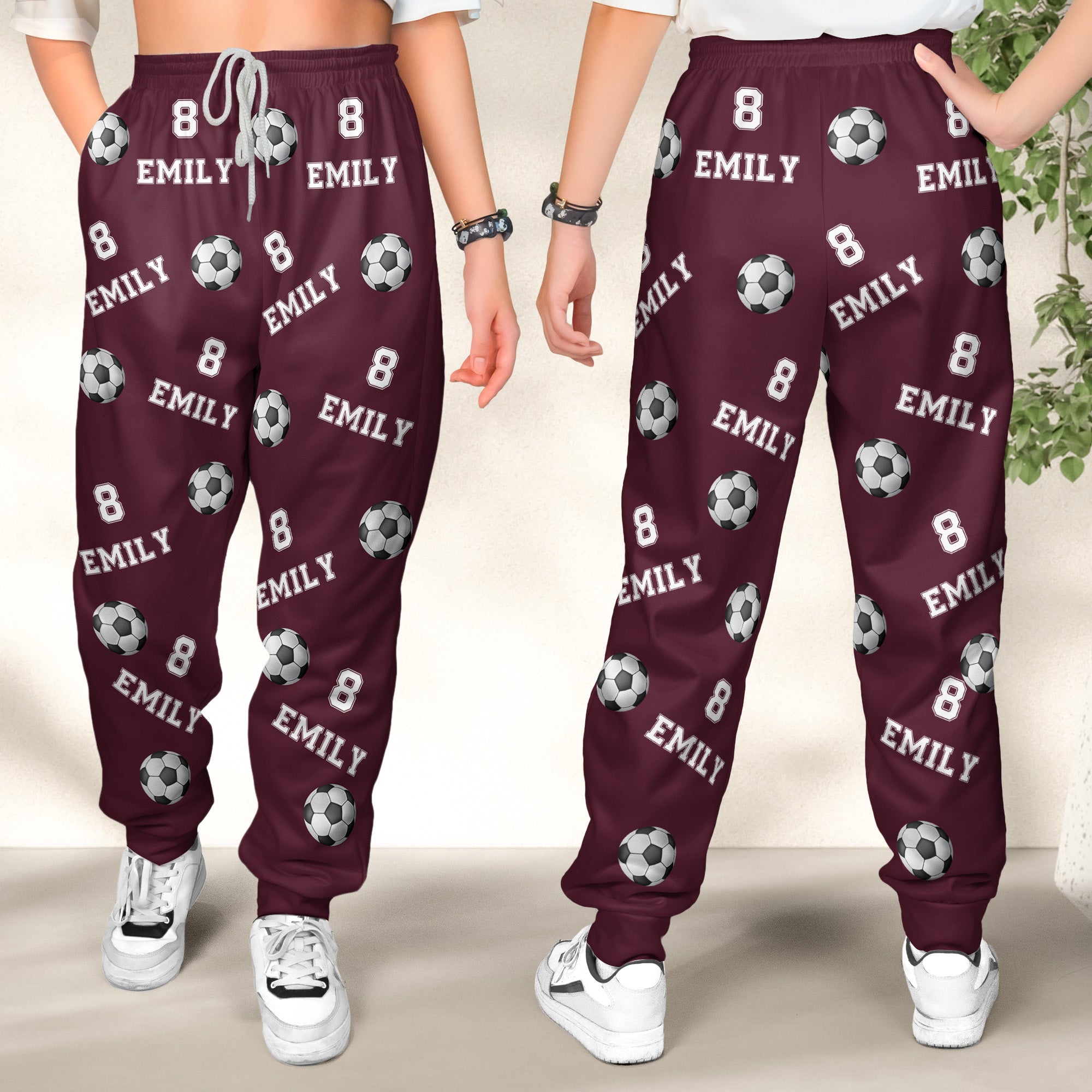 Soccer Custom Name, Number - Personalized Sweatpants, Lounge Pants With Pockets