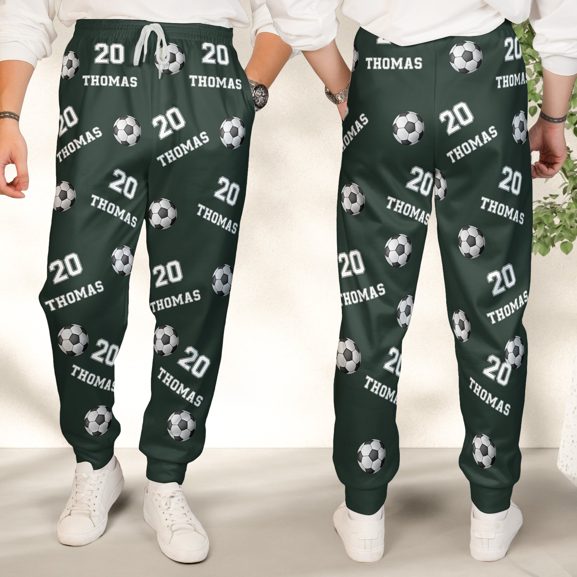 Soccer Custom Name, Number - Personalized Sweatpants, Lounge Pants With Pockets