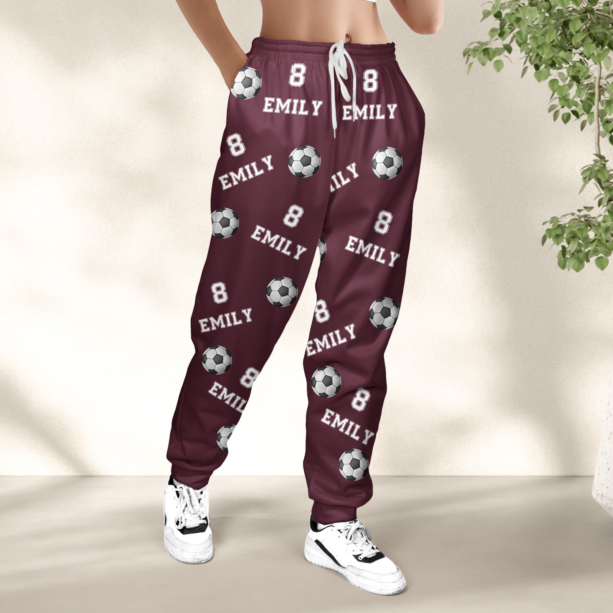 Soccer Custom Name, Number - Personalized Sweatpants, Lounge Pants With Pockets