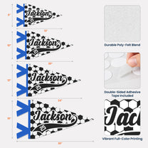 Soccer Player Custom Name And Number - Personalized Pennant 5