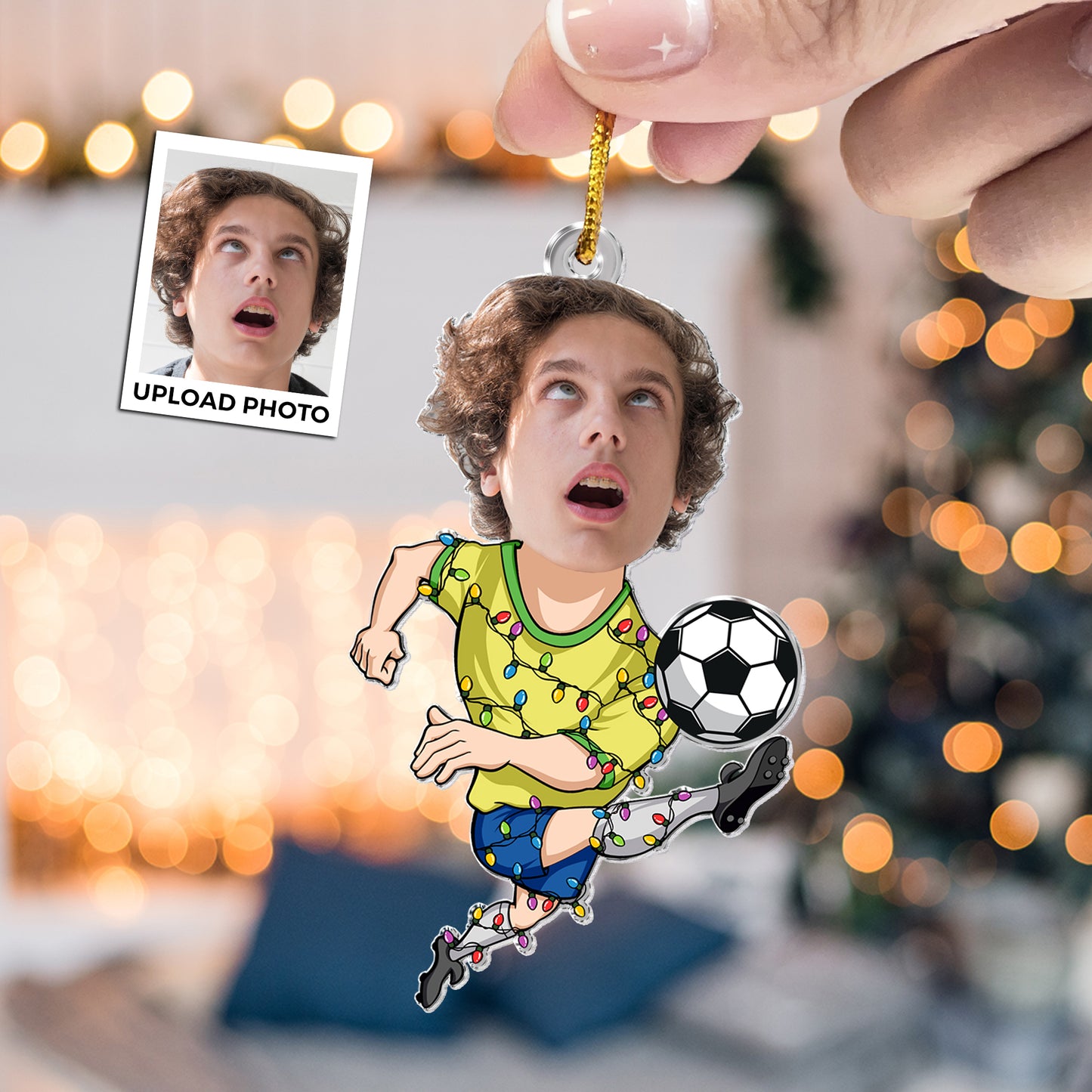 Soccer Players - Personalized Acrylic Photo Ornament