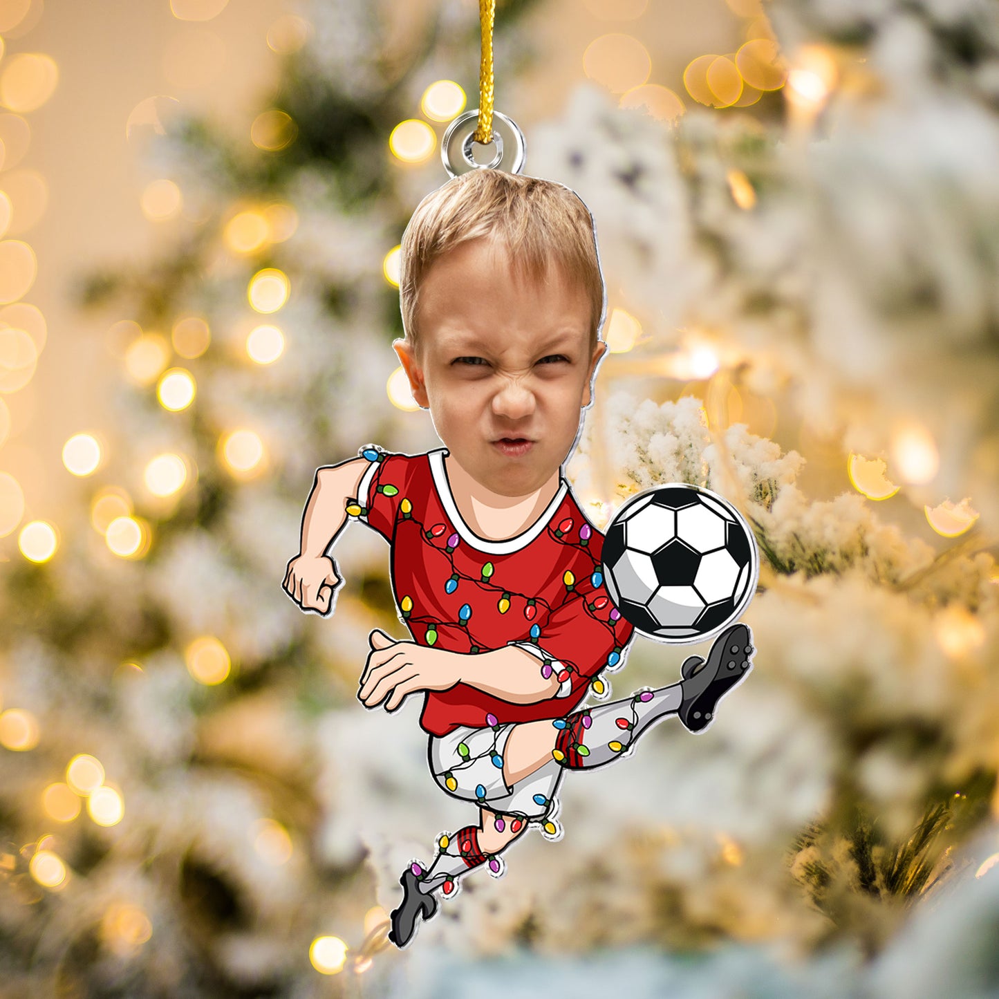 Soccer Players - Personalized Acrylic Photo Ornament