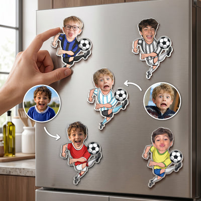 Soccer Players For Son, Grandson, Him, Sport Lovers - Personalized Magnet