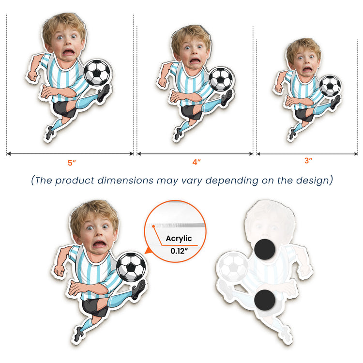 Soccer-Players For Son, Grandson, Him, Sport Lovers - Personalized Magnet 6