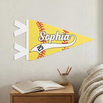 Softball Player Custom Name And Number - Personalized Pennant