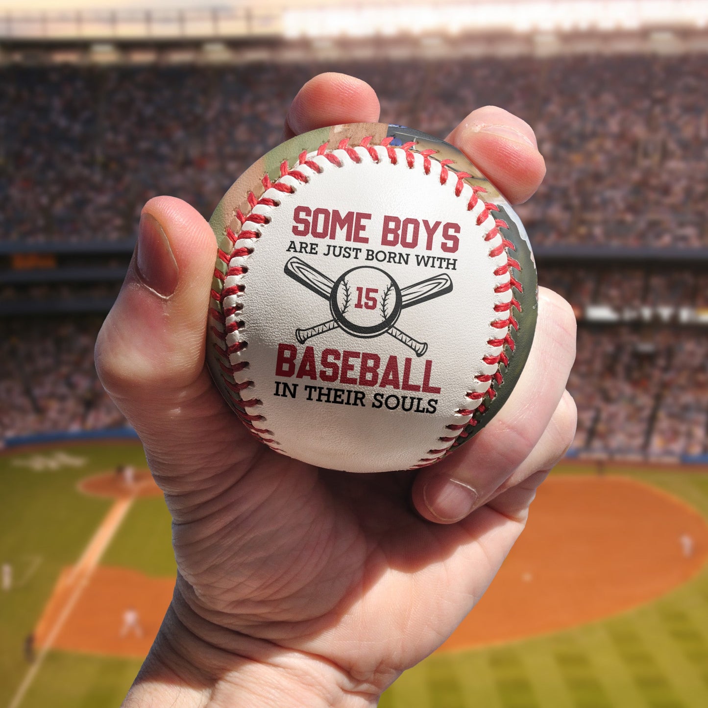 Some Boys Are Just Born With Baseball In Their Souls - Personalized Photo Baseball