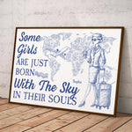 Some Girls Are Just Born With The Sky - Personalized Poster