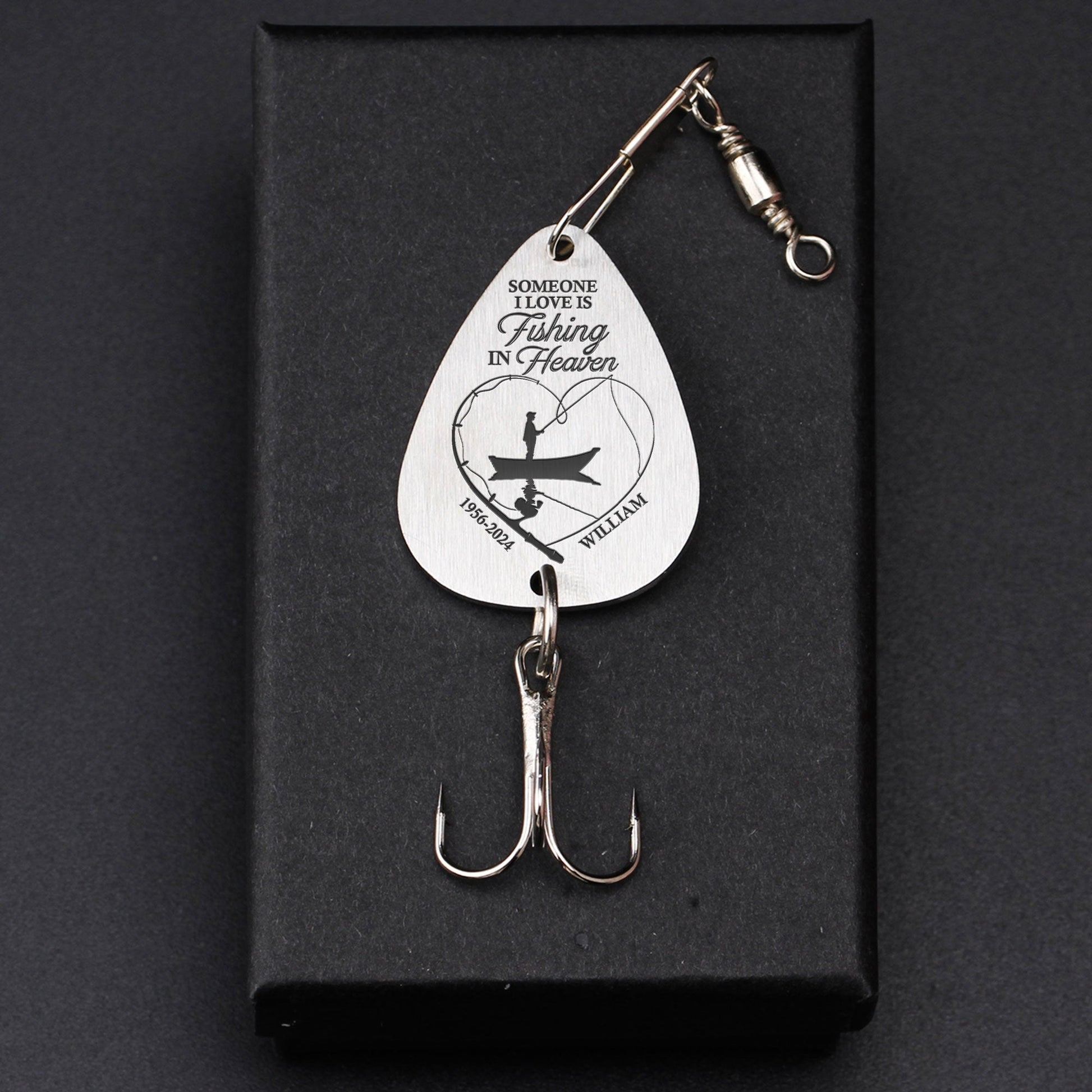 engraved fishing lure necklace Onememorylane Personalized Fishing Lure Johnny Jigs Jig Jewelry Pendant