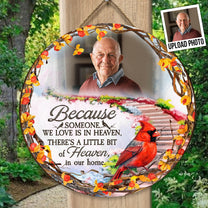 Someone We Love Is In Heaven - Personalized Wood Photo Sign