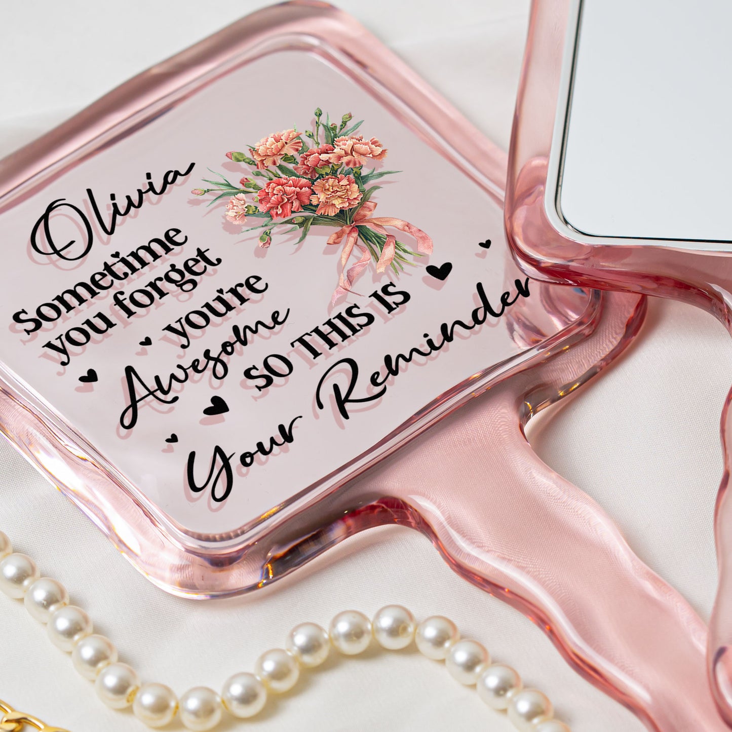 Sometime You Forget You're Awesome - Personalized Handheld Mirror