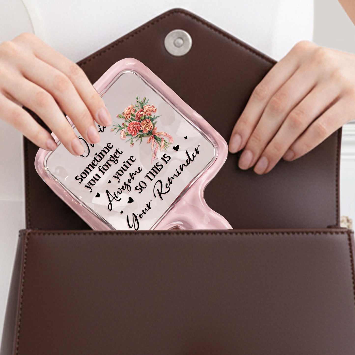 Sometime You Forget You're Awesome - Personalized Handheld Mirror