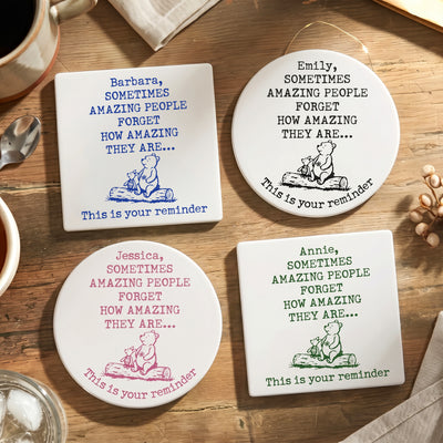 Sometimes Amazing People Forget How Amazing They Are - Personalized Coaster