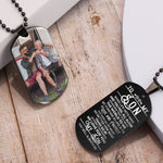 Son You Mean The World For Me - Personalized Photo Dog Tag Necklace