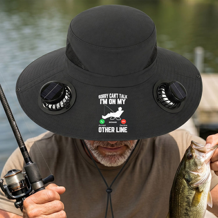 Sorry_Can_T_Talk_I_M_On_My_Other_Line_Personalized_Solar_Fan_Hat_1
