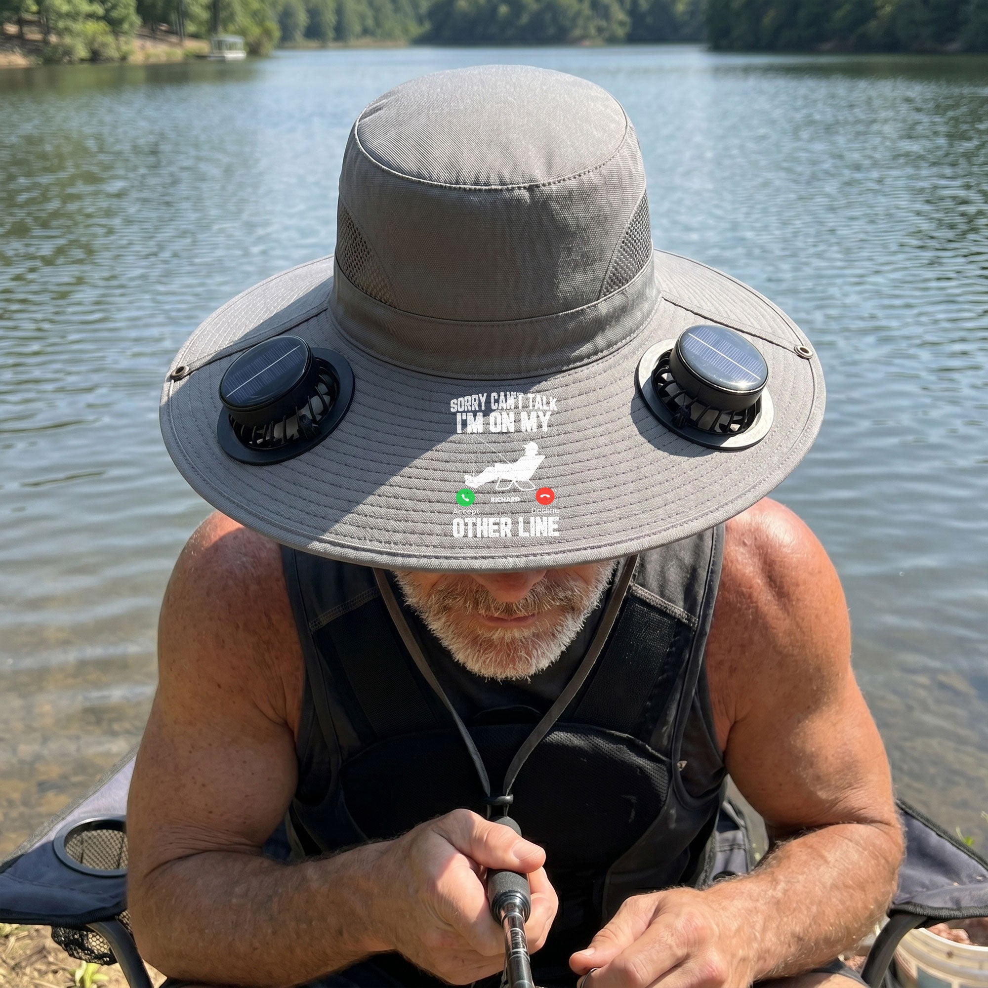 Sorry_Can_T_Talk_I_M_On_My_Other_Line_Personalized_Solar_Fan_Hat_3