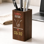 Sorry-No-Refunds-Or-Returns-Custom-Couple-Names-Anniversary-Gift-For-Him-Her-Personalized-Pen-Holder-With-Clock-2