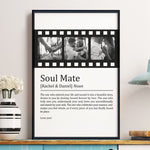 Soul Mate Definition - Custom Photo For Lovers, Couples - Personalized Photo Poster