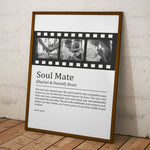 Soul Mate Definition - Custom Photo For Lovers, Couples - Personalized Photo Poster