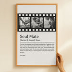 Soul Mate Definition - Custom Photo For Lovers, Couples - Personalized Photo Poster