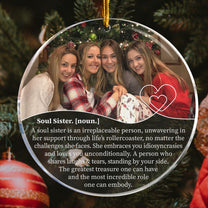 Soul Sister Definition, Bestie Definition - Friendship Gift - Personalized Acrylic Photo Ornament