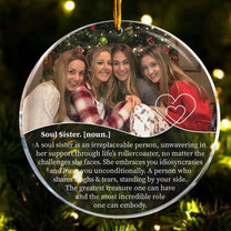 Soul Sister Definition, Bestie Definition - Friendship Gift - Personalized Acrylic Photo Ornament