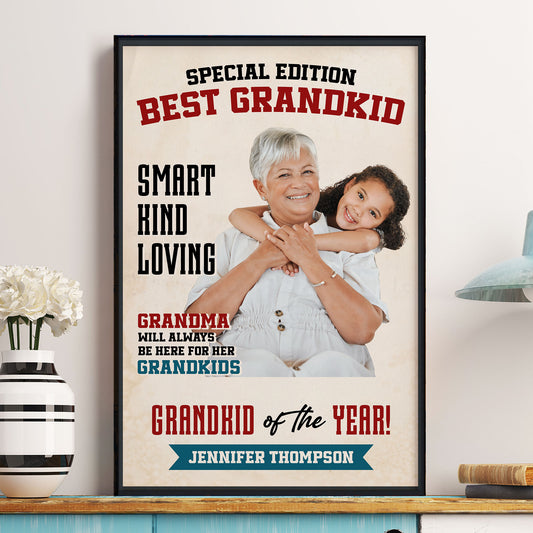 Special Edition Best Grandkid - Personalized Photo Poster