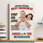 Special Edition Best Grandkid - Personalized Photo Poster