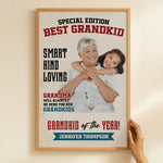 Special Edition Best Grandkid - Personalized Photo Poster