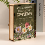 Special Memories & Keepsakes Of Grandma - Personalized Wooden Book Box
