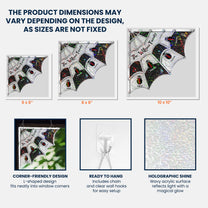 Spider Family Stained Glass - Personalized Window Corner Suncatcher