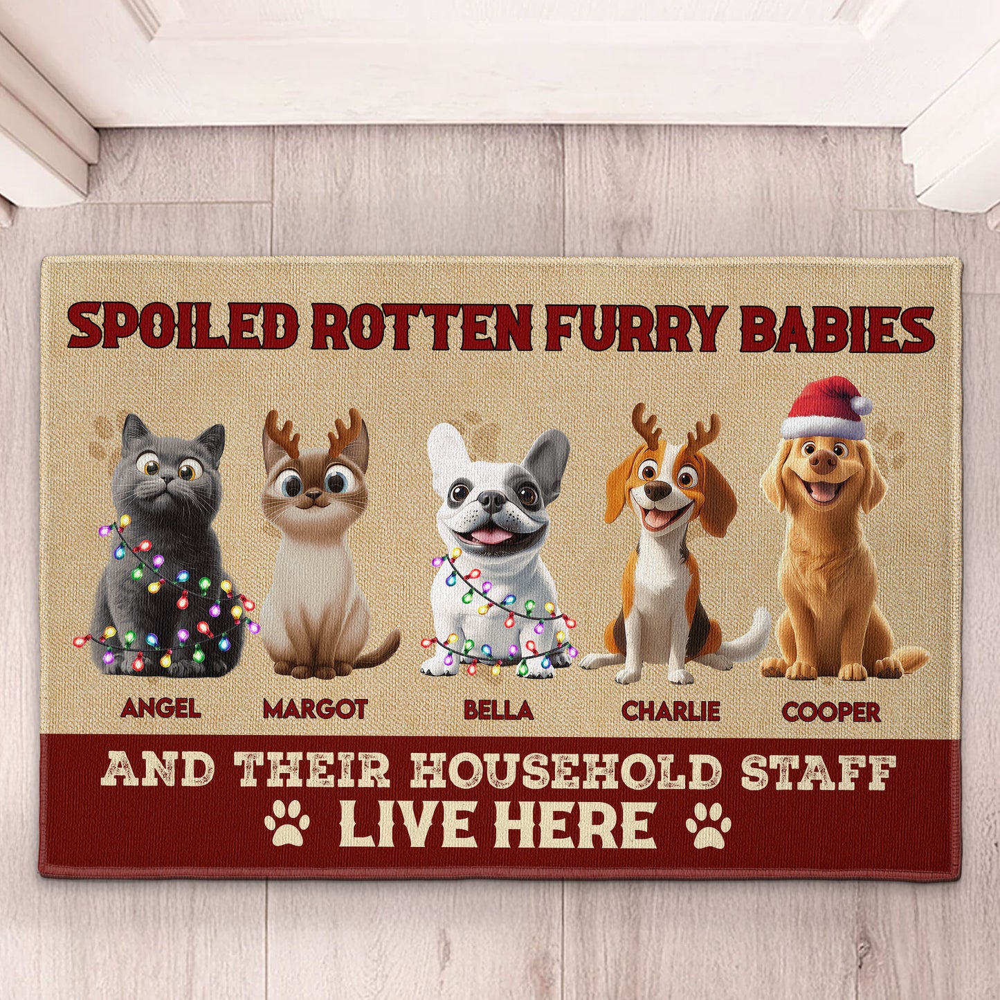 Spoiled Pets Live Here - Personalized Doormat