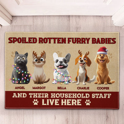 Spoiled Pets Live Here - Personalized Doormat
