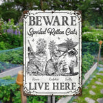Spoiled Rotten Cats - Personalized Metal Sign